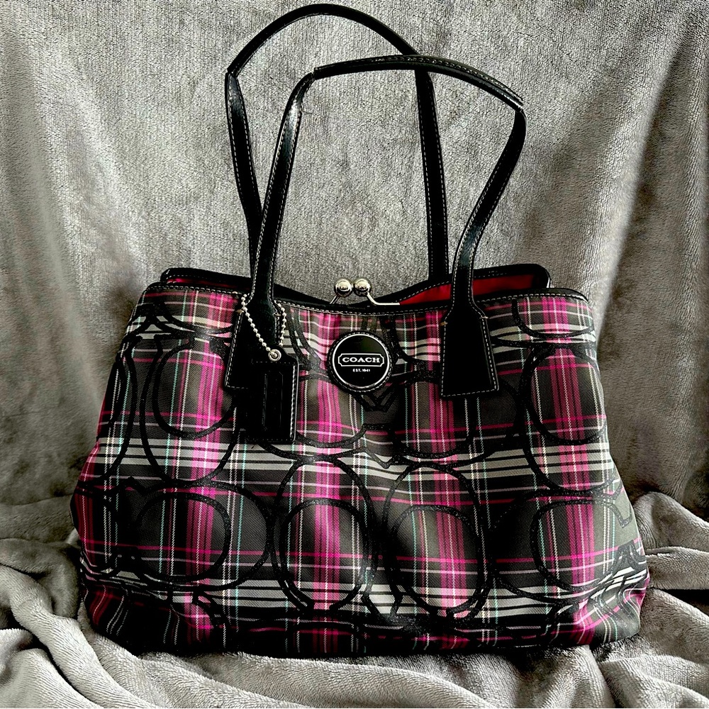 Coach plaid purse
